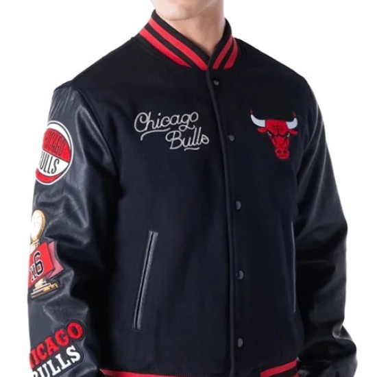New Era NBA Chicago Bulls Patch Varsity Jacket New Era NBA Chicago Bulls Patch Varsity Jacket