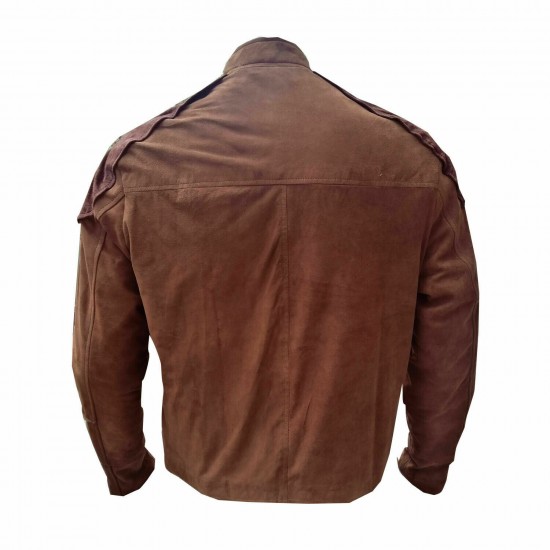 New Men's Battlestar Galactica Colonial Viper Pilot Brown Suede Leather Jacket New Men's Battlestar Galactica Colonial Viper Pilot Brown Suede Leather Jacket