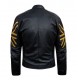 New Men's Biker Black UK Flag Leather Jacket New Men's Biker Black UK Flag Leather Jacket