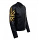 New Men's Biker Black UK Flag Leather Jacket New Men's Biker Black UK Flag Leather Jacket