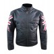New Men's Biker Vintage Cafe Racer Leather Jacket with UK Flag and Embossed Skull New Men's Biker Vintage Cafe Racer Leather Jacket with UK Flag and Embossed Skull