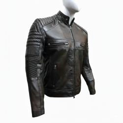 New Men's Cafe Racer Vintage Motorcycle Jacket