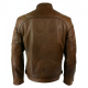 New Mens Distressed Brown Motorcycle Real Sheepskin Leather Jacket