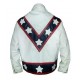 New Men's Evel Knievel White Biker Stunt Leather Jacket New Men's Evel Knievel White Biker Stunt Leather Jacket