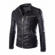 New Men's Genuine Lambskin Quilted Slim Fit Motorcycle Leather Jacket