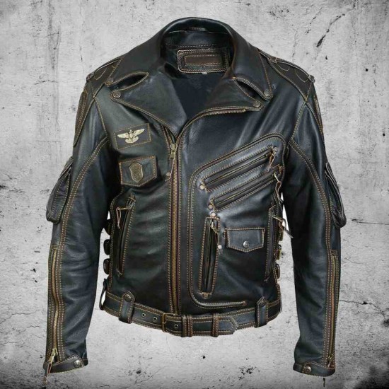 New Men's HD Biker Distressed Black Harley Davidson Motorcycle Real Cow Leather Jacket New Men's HD Biker Distressed Black Harley Davidson Motorcycle Real Cow Leather Jacket
