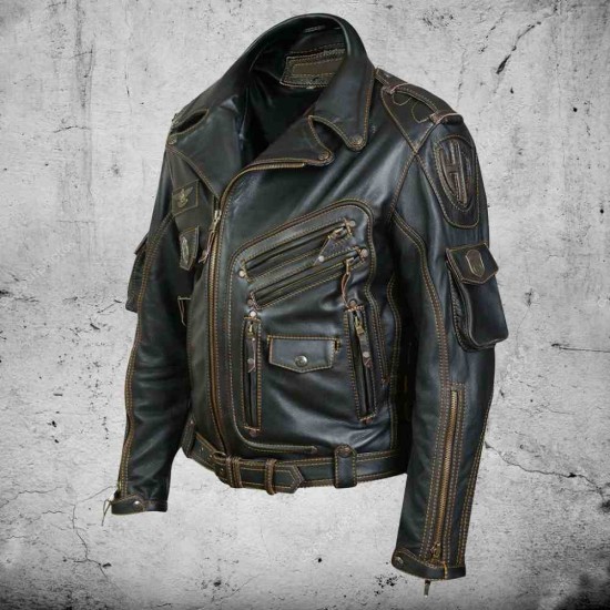 New Men's HD Biker Distressed Black Harley Davidson Motorcycle Real Cow Leather Jacket New Men's HD Biker Distressed Black Harley Davidson Motorcycle Real Cow Leather Jacket