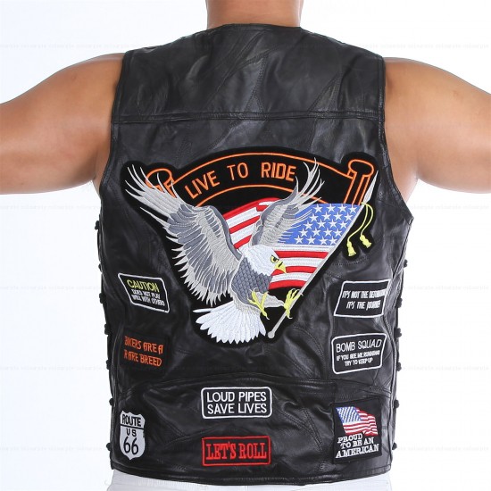 New Men's Harley Davidson Live To Ride Motorcycle Vest USA Biker Diamond Plate New Vest New Men's Harley Davidson Live To Ride Motorcycle Vest USA Biker Diamond Plate New Vest