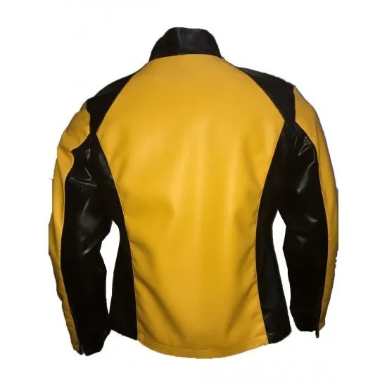 New Men's Leather Jacket Yellow Color Cole Macgrath Infamous 2 Game 