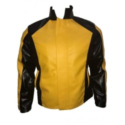 New Men's Leather Jacket Yellow Color Cole Macgrath Infamous 2 Game 