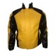 New Men's Leather Jacket Yellow Color Cole Macgrath Infamous 2 Game 