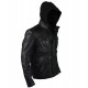 New Men's Motorcycle Brando Style Hoodie Jacket - Detach Hood