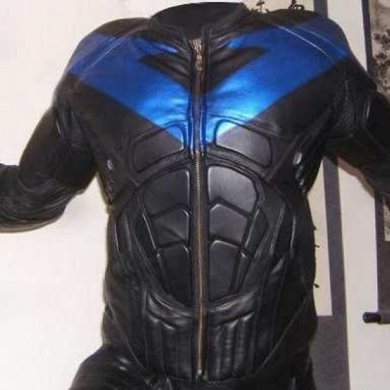 New Men's NightWing Motorbike Leather Jacket