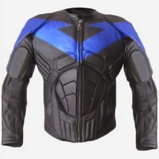 New Men's NightWing Motorbike Leather Jacket