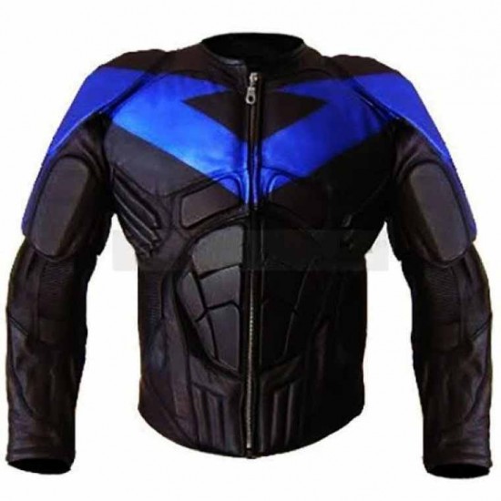 New Men's NightWing Motorbike Leather Jacket