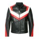 New Mens Panelled Color Biker Leather Jacket