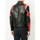 New Mens Panelled Color Biker Leather Jacket