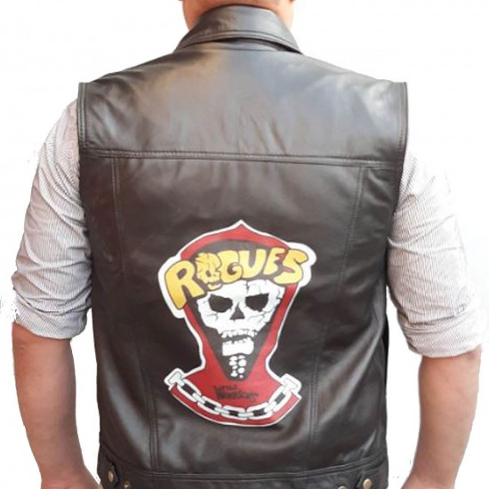 New Men's Rogues The Warriors Leather Vest New Men's Rogues The Warriors Leather Vest