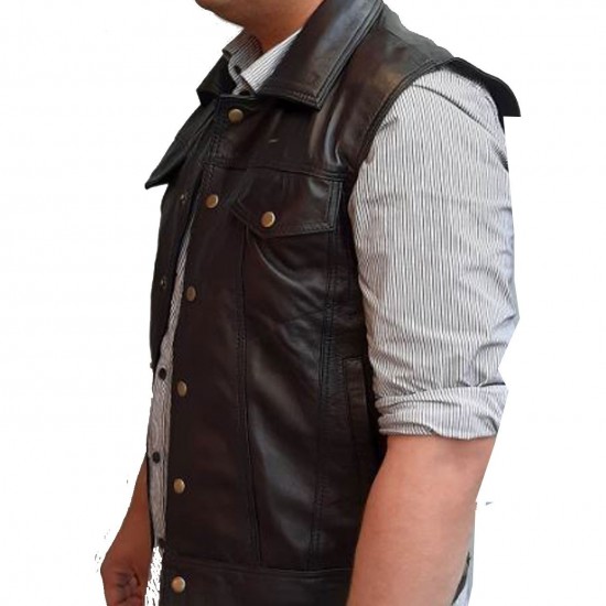 New Men's Rogues The Warriors Leather Vest New Men's Rogues The Warriors Leather Vest