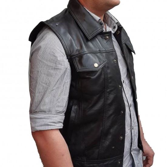 New Men's Rogues The Warriors Leather Vest New Men's Rogues The Warriors Leather Vest