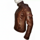 New Men's Slim Fit Motorcycle Vintage Brown Leather Jacket