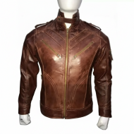 New Men's Slim Fit Motorcycle Vintage Brown Leather Jacket