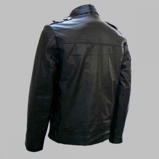 New Men's Soft Biker Black Crop Leather Jacket New Men's Soft Biker Black Crop Leather Jacket