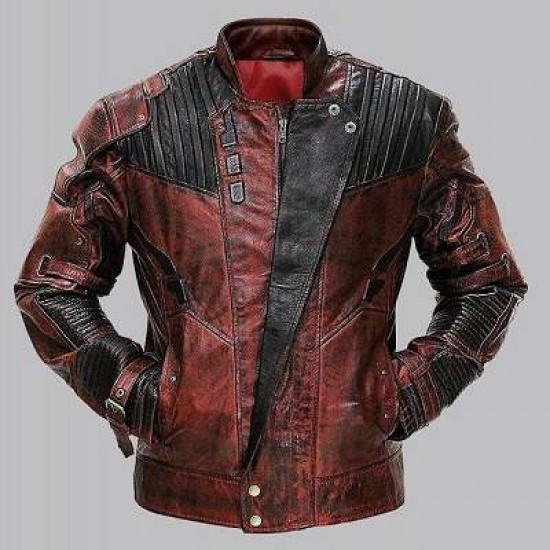 New Men's Star Lord Chris Pratt Leather Jacket