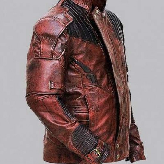 New Men's Star Lord Chris Pratt Leather Jacket