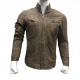 New Mens Stylish Stitch Cafe Racer Motorcycle Camel Color Jacket