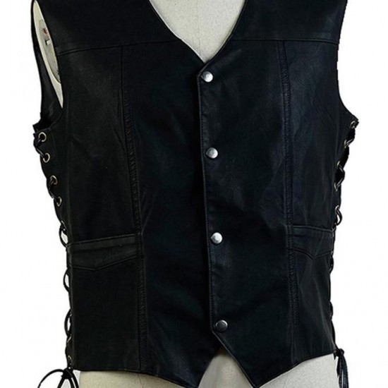 New Men's The Walking Dead Governor Daryl Dixon Angel Wings Leather Vest New Men's The Walking Dead Governor Daryl Dixon Angel Wings Leather Vest