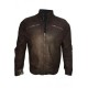 New Men's Vintage Biker Choco Buff Skin Motorcycle Cafe Racer Leather Jacket