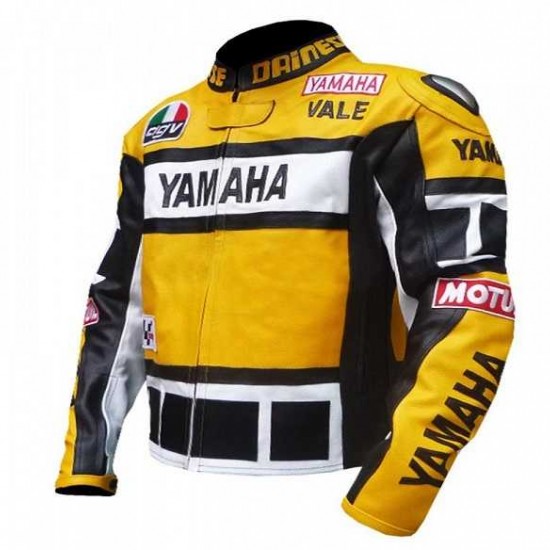 New Men's Yamaha Motorcycle Cow Hide Leather Jacket New Men's Yamaha Motorcycle Cow Hide Leather Jacket