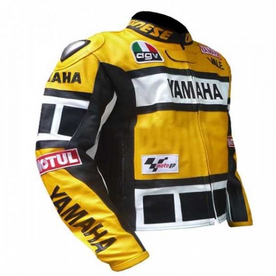 New Men's Yamaha Motorcycle Cow Hide Leather Jacket New Men's Yamaha Motorcycle Cow Hide Leather Jacket