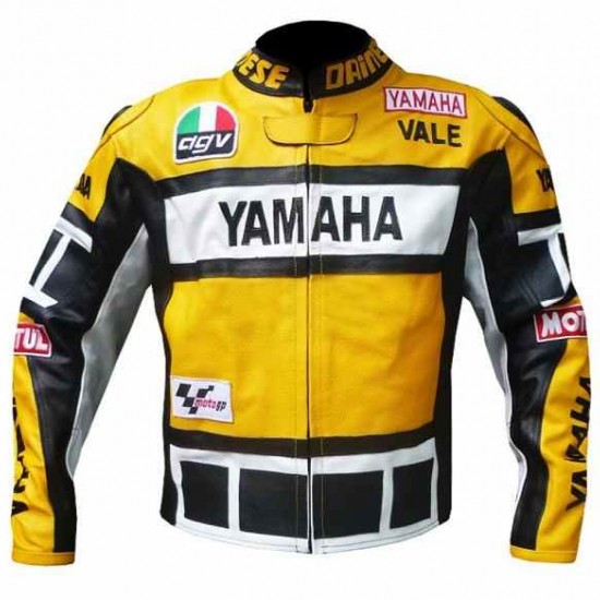 New Men's Yamaha Motorcycle Cow Hide Leather Jacket New Men's Yamaha Motorcycle Cow Hide Leather Jacket