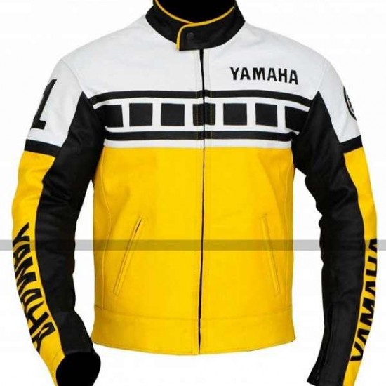 New Men's Yamaha Motorcycle Leather Jacket New Men's Yamaha Motorcycle Leather Jacket