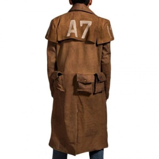 New Mens A7 Vega Veteran Ranger Armor Costume NCR Trench Leather Coat New Mens A7 Vega Veteran Ranger Armor Costume NCR Trench Leather Coat
