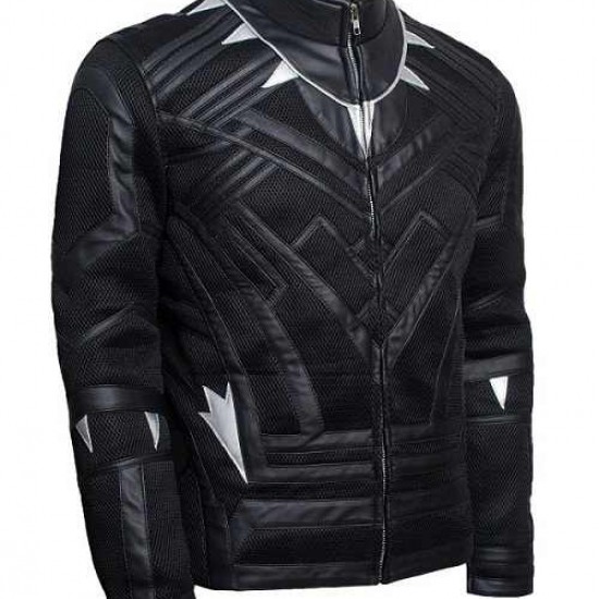 New Mens Black Panther Leather Jacket New Mens Black Panther Leather Jacket