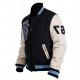 Cop Axel Foley Detroit Lions Beverly Hills Letterman Biker Jacket