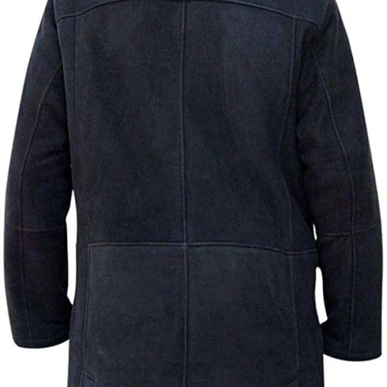 Longmire Coat Sheriff Walt Robert Taylor Suede Black Leather Jacket