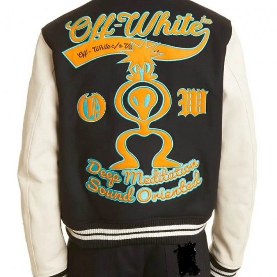 New Mens off-White Varsity Jacket