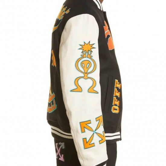 New Mens off-White Varsity Jacket