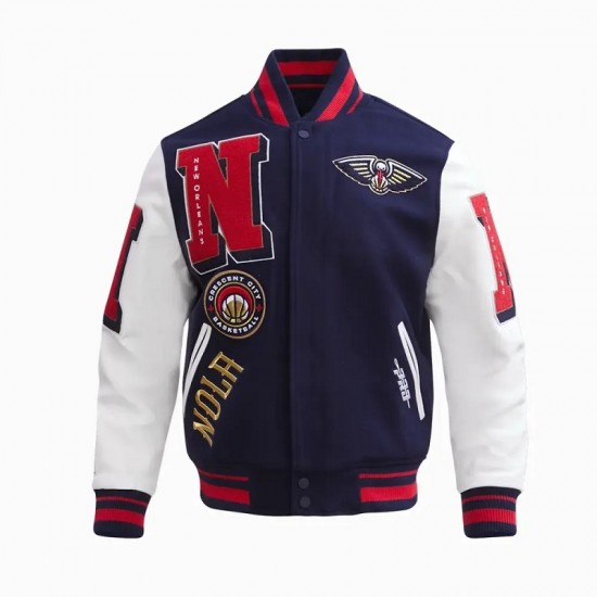 New Orleans Pelicans Mashup Varsity Jacket New Orleans Pelicans Mashup Varsity Jacket