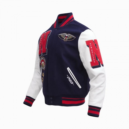 New Orleans Pelicans Mashup Varsity Jacket New Orleans Pelicans Mashup Varsity Jacket