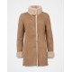 New Womens Beige Sherling Fur Coat New Womens Beige Sherling Fur Coat