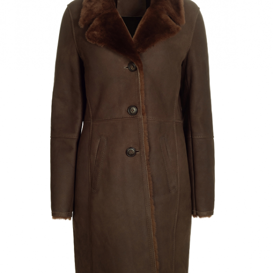 New Womens Brown Sherling Fur Coat New Womens Brown Sherling Fur Coat