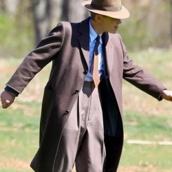 Oppenheimer 2023 Cillian Murphy Brown Coat