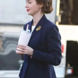 Oppenheimer Emily Blunt Blue Coat
