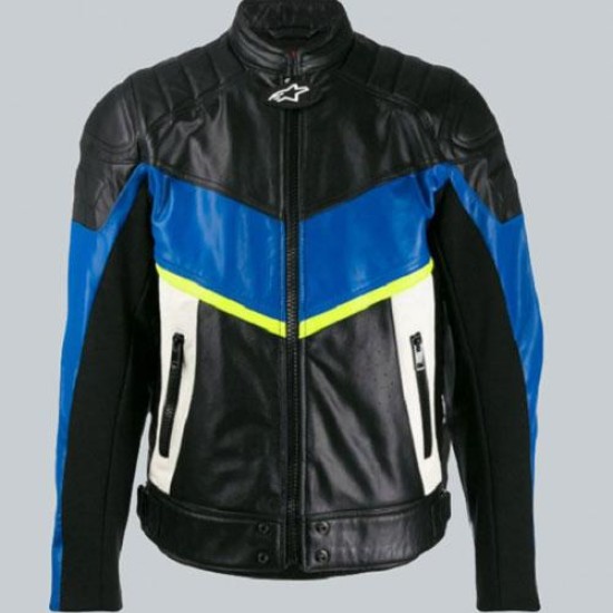 Panelled Color Biker Jacket For Men Panelled Color Biker Jacket For Men