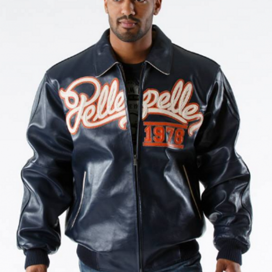Pelle Pelle 35th Anniversary Navy Plush Leather Jacket